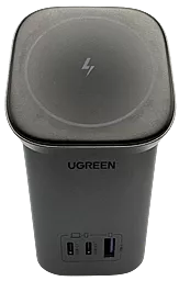 Док-станція зарядний пристрій Ugreen CD342 100w 2-in-1 2xUSB-C/USB-A ports + wireless charger space grey (15076) - мініатюра 5
