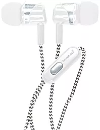 Наушники DeepBass EX-500 White/Steel - фото Наушники DeepBass EX-500 White/Steel