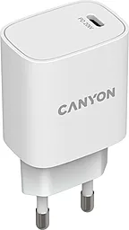 Мережевий зарядний пристрій Canyon 20w PD USB-C charger white (CNE-CHA20W02)