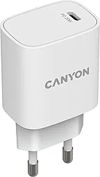Сетевое зарядное устройство Canyon 20w PD USB-C home charger white (CNE-CHA20W02) - фото Сетевое зарядное устройство Canyon 20w PD USB-C home charger white (CNE-CHA20W02)