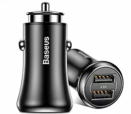Автомобильное зарядное устройство Baseus Gentleman 24w 2xUSB-A ports car charger black (CCALL-GB01) - фото Автомобильное зарядное устройство Baseus Gentleman 24w 2xUSB-A ports car charger black (CCALL-GB01)