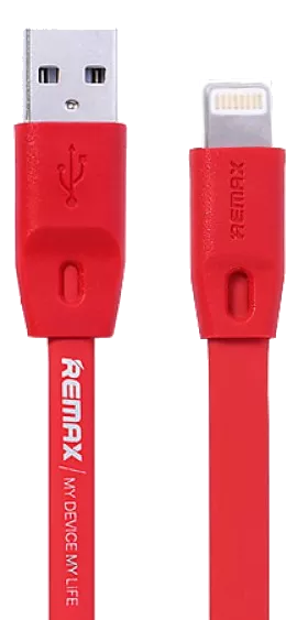 Кабель Remax Full Speed USB-A - Lightning 12w 2.4a 1м cable Red (RC-001i) - фото 1