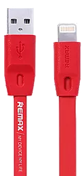 Кабель Remax Full Speed USB-A - Lightning 12w 2.4a 1м cable Red (RC-001i) - фото Кабель Remax Full Speed USB-A - Lightning 12w 2.4a 1м cable Red (RC-001i)