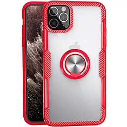 Чехол Deen CrystalRing Apple iPhone 12 Pro, iPhone 12 Clear/Red