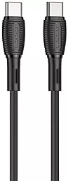 Кабель USB PD Borofone BX86 Advantage Silicone Charging 60W 3A USB Type-C - Type-C Cable Black