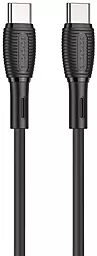 Кабель Borofone BX86 Advantage Silicone USB Type-C - Type-C 60w 3a 1м PD cable Black - фото Кабель Borofone BX86 Advantage Silicone USB Type-C - Type-C 60w 3a 1м PD cable Black