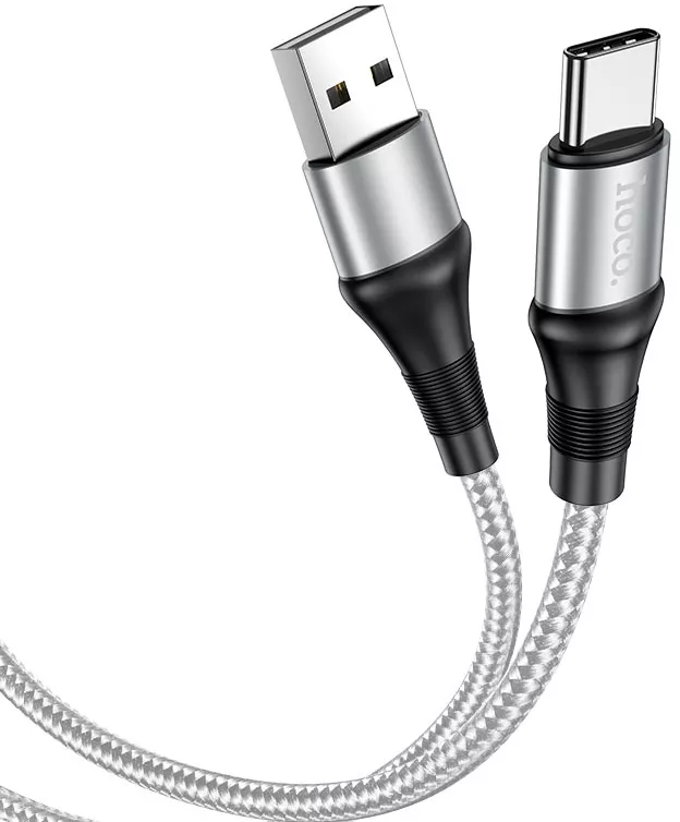 Кабель Hoco X50 Excellent USB-A - Type-C 15w 3a 1м cable Gray - фото 2