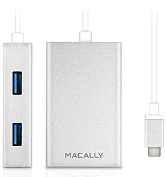 USB хаб (концентратор) Macally 4 Ports USB 3.0 White (UC3HUB)