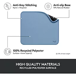 Килимок Logitech Mouse Pad Studio (956-000051) Blue Gray - мініатюра 5 Килимок Logitech Mouse Pad Studio (956-000051) Blue Gray - мініатюра 5
