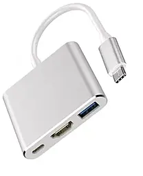 USB Type-C хаб EasyLife 3-in-1 USB3.0 gray - фото USB Type-C хаб EasyLife 3-in-1 USB3.0 gray