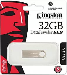 Флешка Kingston DataTraveler SE9 32Gb Silver (DTSE9H/32GBZ) - миниатюра 2