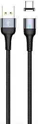 USB Кабель Usams U28 Magnetic 3A USB Type-C Cable Gray (US-SJ327)