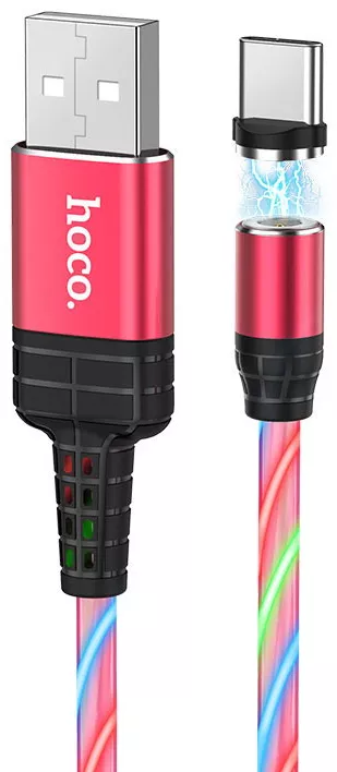 Кабель USB Hoco U90 Ingenious Streamer USB Type-C Red - фото 3