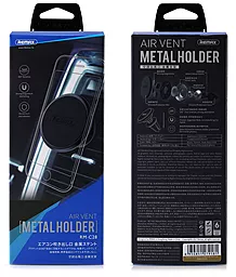 Автодержатель магнитный Remax Air Vent Metal Holder RM-C28 Black - миниатюра 5