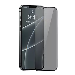 Защитное стекло Baseus 0.23mm Anti-spy with frame Apple iPhone 13, iPhone 13 Pro (2шт/упак) Black (SGQP020401)