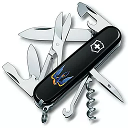 Мультитул Victorinox Climber Ukraine (1.3703.3_T1230u) Black Трезубец-Ласточка