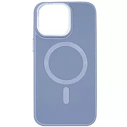 Чехол Epik Bonbon Leather Metal Style with MagSafe для Apple iPhone 13 Mist Blue
