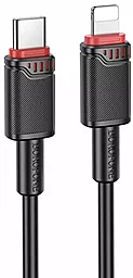 Кабель Borofone BX110 USB Type-C - Lightning 27w 3a 1м PD сable Black - фото Кабель Borofone BX110 USB Type-C - Lightning 27w 3a 1м PD сable Black
