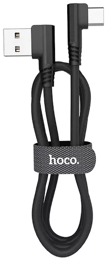 Кабель Hoco U83 Puissant Silicone USB-A - Type-C 15w 3a 1м cable Black - фото 2