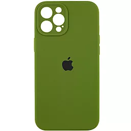 Чохол Silicone Case Full Camera для Apple iPhone 12 Pro Max Dark Olive