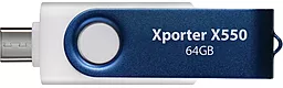 Флешка Patriot 64 GB Xporter X550 USB 3.2 Gen 1 Type-A+C (PS64GX550AAD) - фото Флешка Patriot 64 GB Xporter X550 USB 3.2 Gen 1 Type-A+C (PS64GX550AAD)