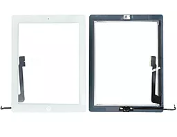 Сенсор (тачскрин) Apple iPad 4 (A1458, A1459, A1460) (полный комплект с кнопкой Home) (original) White