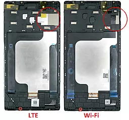 Дисплей для планшета Lenovo Tab 4 7 Essential (TB-7304i, TB-7304X, TB-7304F) (187x94, LTE) с тачскрином и рамкой, Black - миниатюра 2