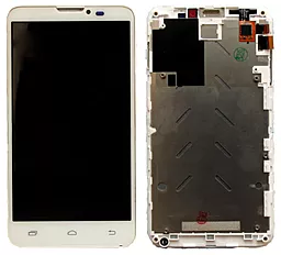 Дисплей Prestigio MultiPhone 5300 Duo с тачскрином и рамкой, White - фото Дисплей Prestigio MultiPhone 5300 Duo с тачскрином и рамкой, White
