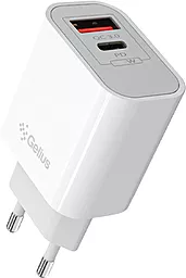 Сетевое зарядное устройство Gelius Merge GP-HC060 30w GaN/PPS PD/QC USB-C/USB-A ports charger white - фото Сетевое зарядное устройство Gelius Merge GP-HC060 30w GaN/PPS PD/QC USB-C/USB-A ports charger white