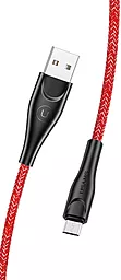 Кабель Usams U41 Braided USB-A - micro USB 12w 2.4a 2м cable Red (US-SJ396) - фото Кабель Usams U41 Braided USB-A - micro USB 12w 2.4a 2м cable Red (US-SJ396)