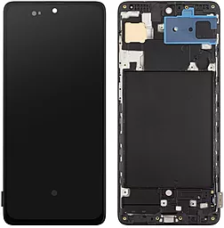 Дисплей Samsung Galaxy A71 A715 з тачскріном і рамкою, оригінал, Black