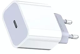 Сетевое зарядное устройство с быстрой зарядкой Grand-X 20w PD/QC4.0 USB-C fast charger white (CH-770) - миниатюра 4