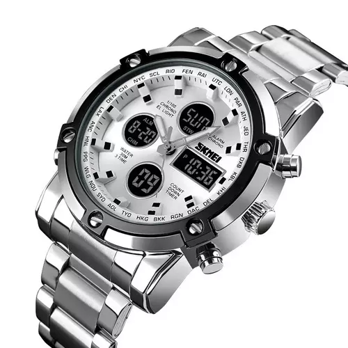 Часы наручные SKMEI 1389SI  Silver-Silver - фото 3