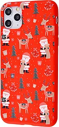 Чехол Wave Fancy Santa Claus and Deer Apple iPhone 11 Pro Red