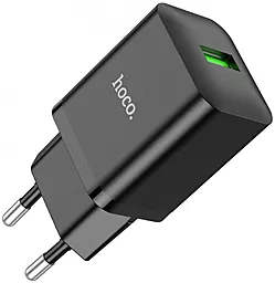Сетевое зарядное устройство Hoco N26 18w QC3.0 home charger black - фото Сетевое зарядное устройство Hoco N26 18w QC3.0 home charger black