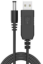 Кабель Grand-X USB-A - DC 12V 5.5x2.1mm 1.5м cable Black (RC-12B) - фото Кабель Grand-X USB-A - DC 12V 5.5x2.1mm 1.5м cable Black (RC-12B)