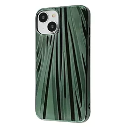 Чехол Wave Gradient Patterns Case для Apple iPhone 13 Green Glossy