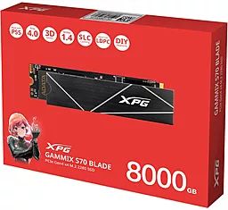 Накопичувач SSD ADATA XPG Gammix S70 Blade 8TB M.2 NVMe (AGAMMIXS70B-8000G-CS) - мініатюра 5