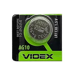 Батарейки Videx AG 10 / LR1130 (389) (390) (G10) 1шт 1.55 V