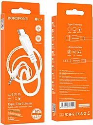 Аудио кабель Borofone BL14 Aux mini Jack 3.5 mm - USB Type-C M/M Cable 1 м white - миниатюра 5