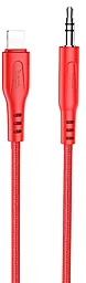Аудио кабель Hoco UPA18 Aux mini Jack 3.5 mm - Lightning M/M Cable 1 м red - фото Аудио кабель Hoco UPA18 Aux mini Jack 3.5 mm - Lightning M/M Cable 1 м red