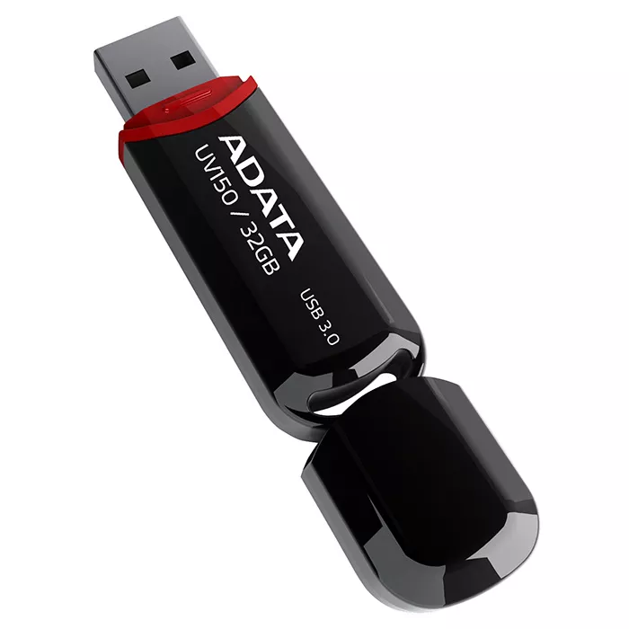 Флешка ADATA 32GB USB 3.0 UV150 Black (AUV150-32G-RBK) Black - фото 2
