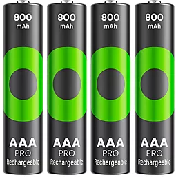 Аккумулятор GP Recyko Pro Eco AAA/HR03 800mAh NI-MH Box 4 шт - фото Аккумулятор GP Recyko Pro Eco AAA/HR03 800mAh NI-MH Box 4 шт