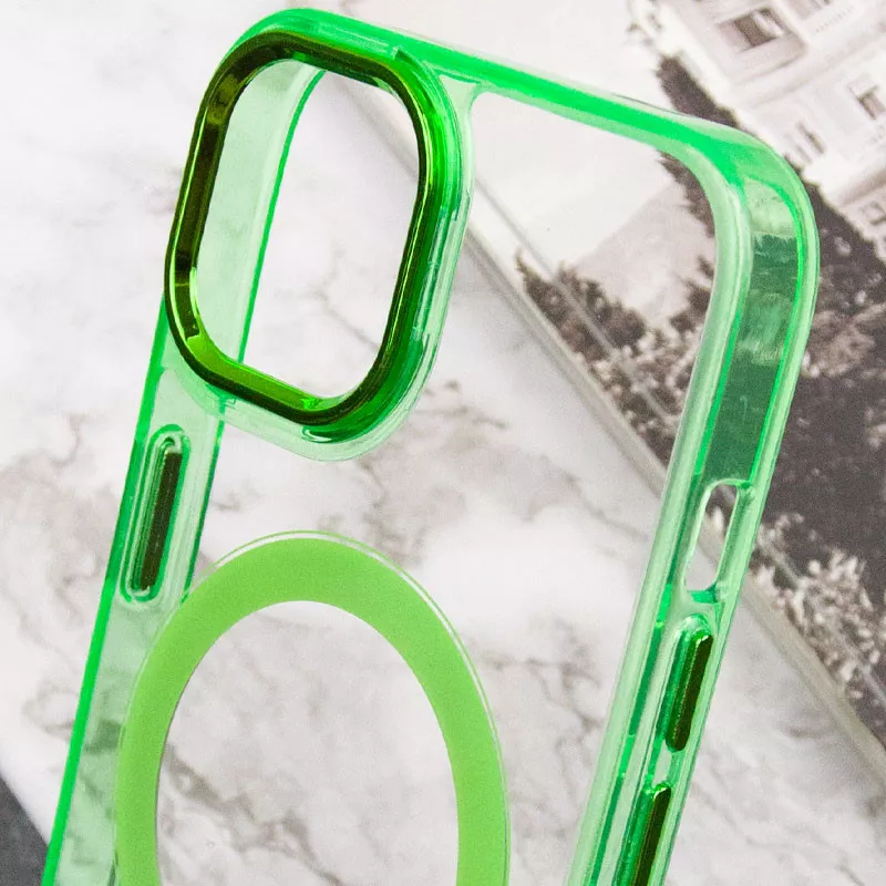 Чехол Epik Iris with MagSafe для Apple iPhone 14 Light Green - фото 7