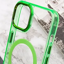 Чехол Epik Iris with MagSafe для Apple iPhone 14 Light Green - миниатюра 7 Чехол Epik Iris with MagSafe для Apple iPhone 14 Light Green - миниатюра 7