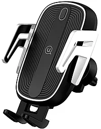 Держатель с беспроводной зарядкой Usams US-CD100 Automatic Touch Induction Wireless Charging Car Holder (Air Vent) Black - фото Держатель с беспроводной зарядкой Usams US-CD100 Automatic Touch Induction Wireless Charging Car Holder (Air Vent) Black
