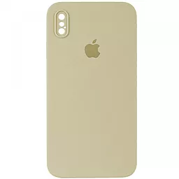 Чехол Silicone Case Full Camera Square для Apple iPhone X, iPhone XS Cream