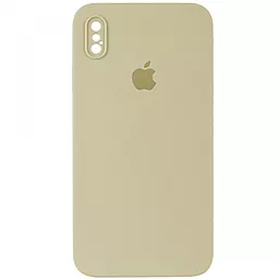 {"ru": "Чехол", "uk": "Чохол"} Silicone Case Full Camera Square для Apple iPhone X, iPhone XS Cream