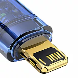 USB Кабель Baseus Explorer Series Intelligent Power-Off 2.4A Lightning Cable  Blue (CATS000403) - мініатюра 4