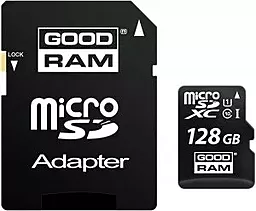 Карта памяти GooDRam microSDXC 128GB Class 10 UHS-I U1 + SD Adapter (SDU128GXCUHS1AGRR10)